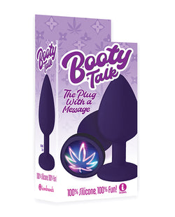 9's Booty Calls 霓虹葉插頭 - 紫色：有趣又厚臉皮的屁股插頭