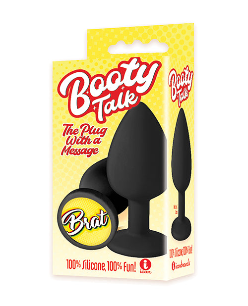 The 9's Booty Calls Brat Plug - Negro: Enchufe pequeño y juguetón - featured product image.