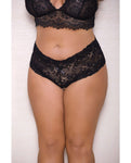 Luxurious Lace & Pearl Boyshort with Satin Bow Accents