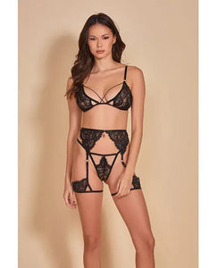 All Eyes On Me Black Lace Lingerie Set