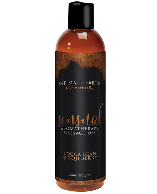 Intimate Earth Cocoa Bean & Goji Berry Massage Oil - Luxurious Sensual Pampering - featured product image.