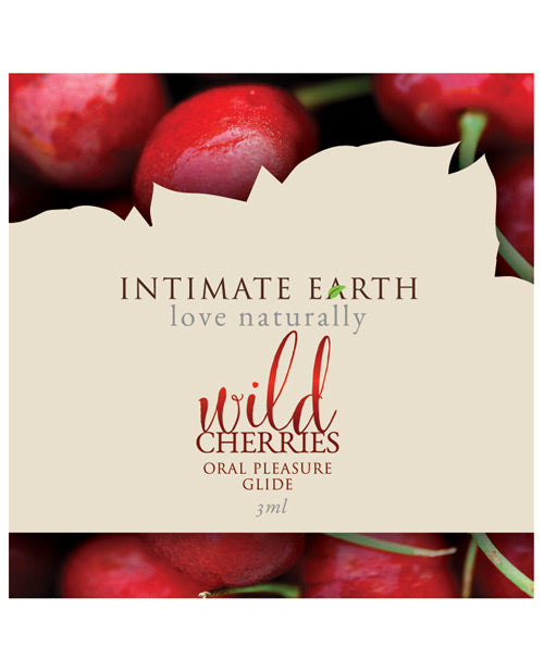 Intimate Earth Lubricant Foil - 3 ml Wild Cherries - featured product image.