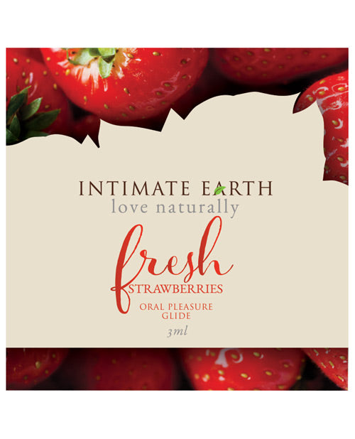 Intimate Earth Fresh Strawberries Lubricant Foil - 3 ml - featured product image.