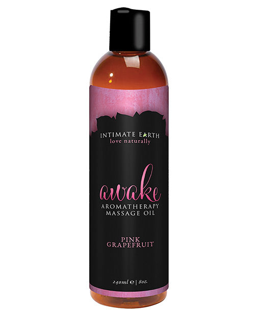 Intimate Earth Awake Massage Oil - Pink Grapefruit 240ml - featured product image.