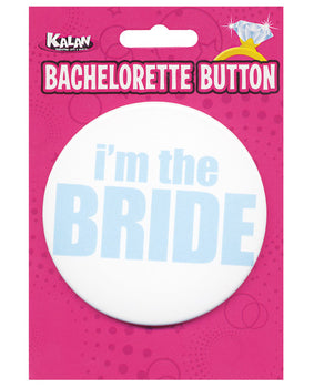 "I'm the Bride" Bachelorette Button by Kalan - Featured Product Image