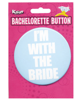 "I'm with the Bride" 3-Inch Button - Featured Product Image