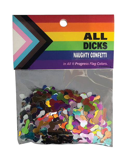 "Dicks Naughty Confetti - Pride-inspired Penis-Shaped Party Fun!" - featured product image.