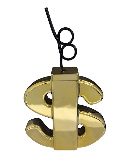 Vaso dorado con signo de dólar - 24 oz - featured product image.