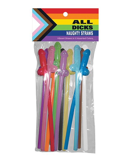 All Dicks Naughty Straws - Pack of 11 🏳️‍🌈 Product Image.