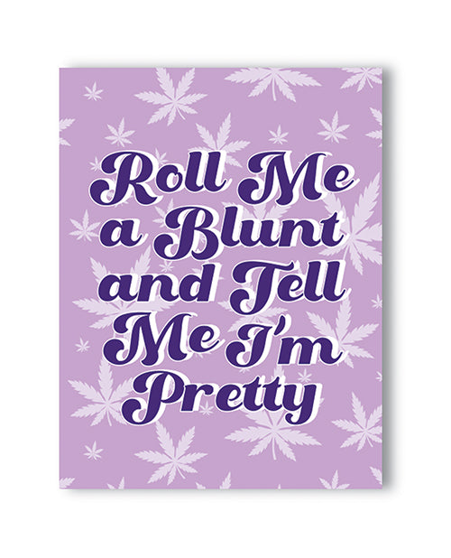KushKards: Roll Me a Blunt 420 Greeting Card 🌿 Product Image.