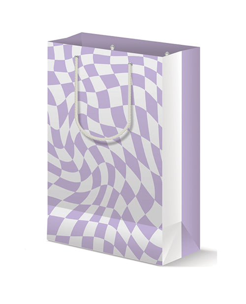 Charming Retro Purple Gift Bag Product Image.