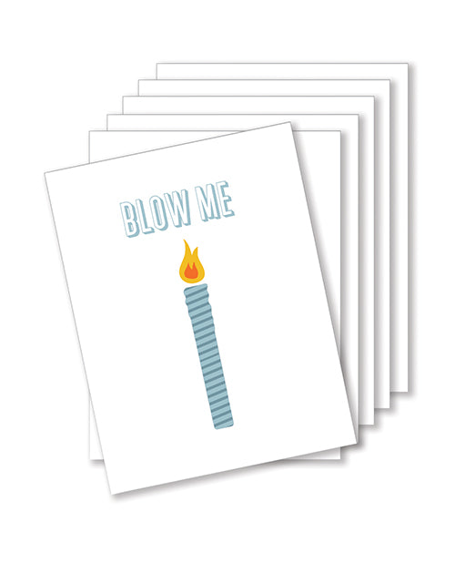 Tarjetas traviesas de cumpleaños Blow Me - Paquete de 6 - featured product image.