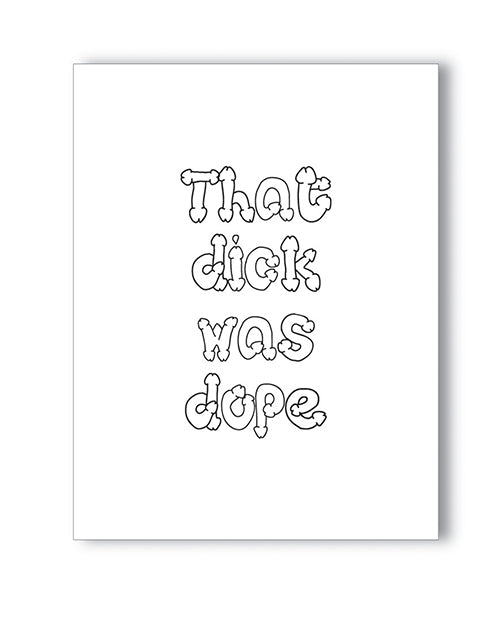 Dope Dick Naughty Greeting Card from NaughtyKard - featured product image.