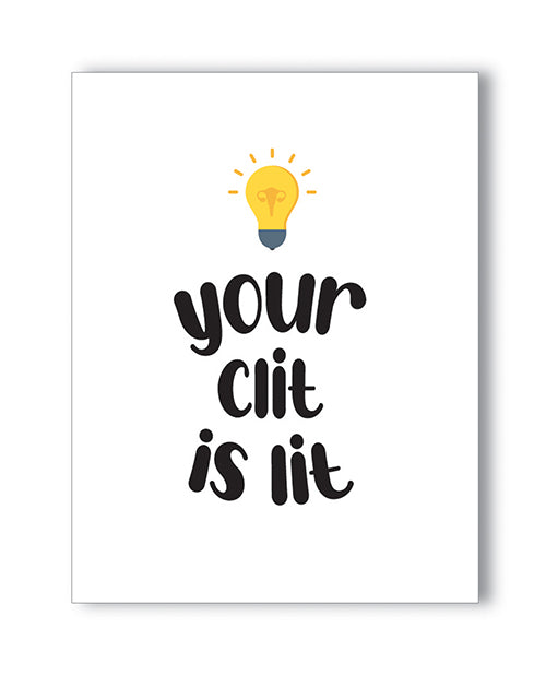 Sassy & Bold Lit Clit Naughty Greeting Card - featured product image.