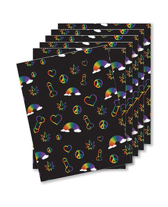 Rainbow Penis Naughty Greeting Cards - Pack of 6