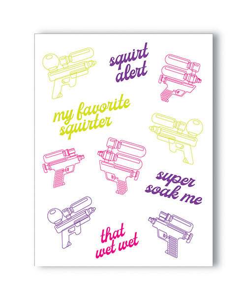 Squirt Alert Naughty Greeting Card Product Image.