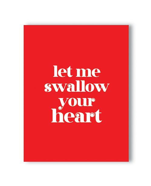 "Cheeky & Bold: Swallow Your Heart Greeting Card" Product Image.
