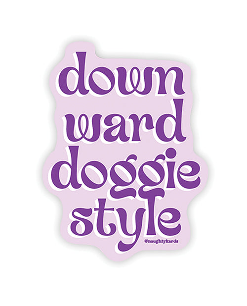 Downward Doggie Naughty Sticker Trio Product Image.