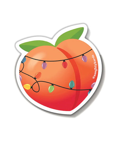 Lit Peach Booty Emoji Naughty Sticker - featured product image.