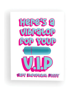 NaughtyVibes Greeting Card with Rock Candy Vibrator & Towelettes
