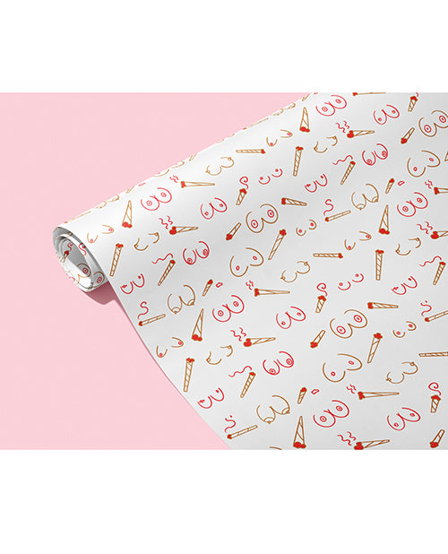 NaughtyWrap: Doobies and Boobies Wrapping Paper - featured product image.