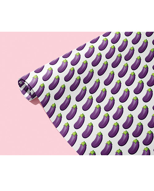 NaughtyWrap Eggplant Cheeky Wrapping Paper - featured product image.