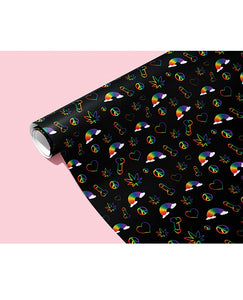 Rainbow Penis Cheeky Gift Wrap - Pack of 3 Sheets
