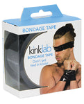 KinkLab 黑色束縛膠帶 - 65 英尺 x 2 英寸：可重複使用且自粘