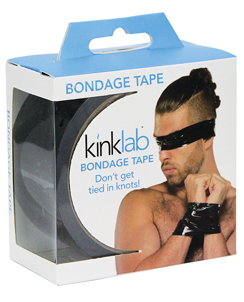 Cinta Bondage negra KinkLab - 65 pies x 2 pulgadas: reutilizable y autoadhesiva Product Image.