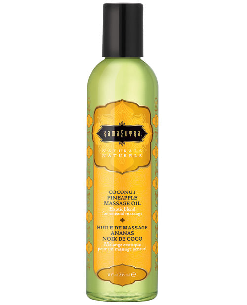 Kama Sutra Naturals Coconut-Pineapple Massage Oil: Tropical Bliss for Intimate Moments - featured product image.