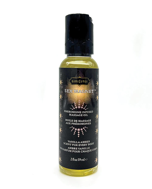 Aceite de masaje con feromonas de vainilla y ámbar - Mezcla de química sensual Product Image.
