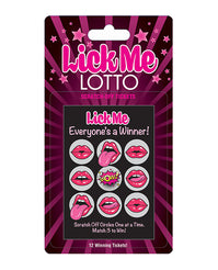 Lick Me Lotto: 12 Interactive Oral Game Tickets centered on a white background - featured product image.