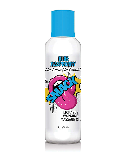 Aceite de masaje calentador Smack Blue Raspberry - featured product image.