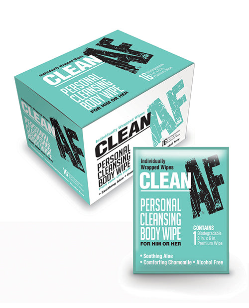 Clean AF Chamomile & Aloe Body Wipes - Pack of 16 - featured product image.