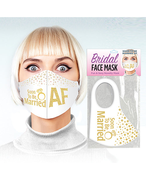 Married AF White Face Mask: A Playful Celebration of Love - featured product image.