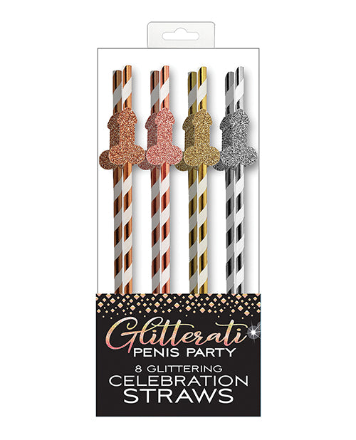 Glitterati Penis Party Straws - Pack of 8 - featured product image.