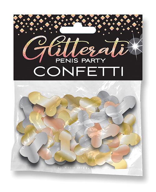 Glitterati Penis Party Confetti - Shimmering Metallic Penis Confetti Mix - featured product image.