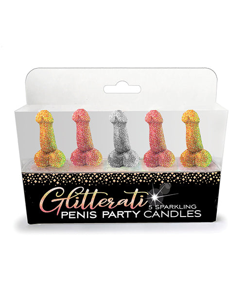 Glitterati Penis Party Candle Pack - Set of 5 - featured product image.