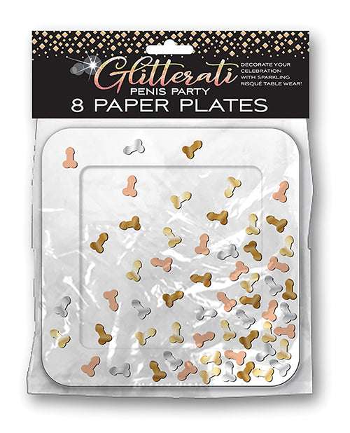 Glitterati Penis Party Plates - Pack of 8 - featured product image.