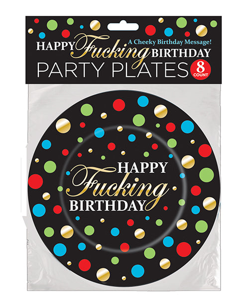 Happy Fucking Birthday Plates - Pack of 8 Product Image.