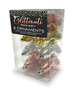Cheeky Metallic Penis Ornaments Set