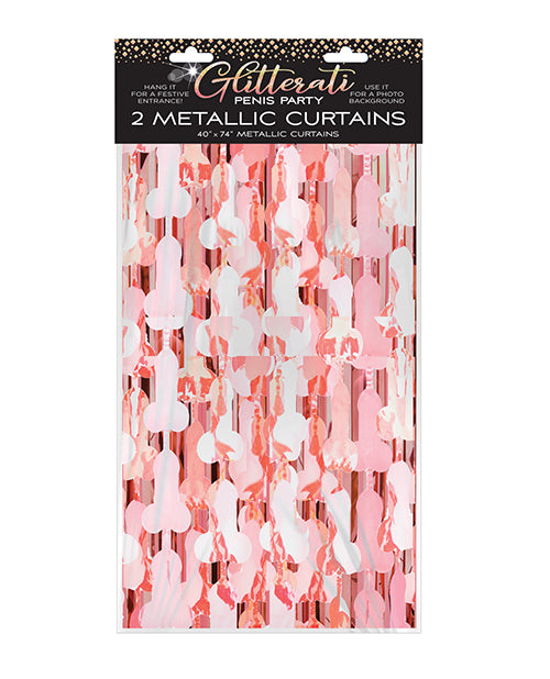 Glitterati Penis Metallic Foil Curtain - featured product image.