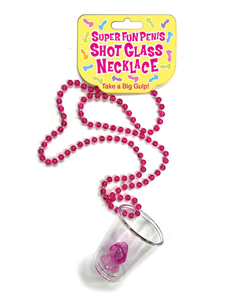 Cheeky Pink Penis Shot Glass Necklace - featured product image.