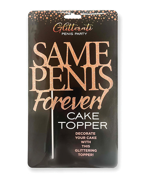 Glitterati Rose Gold Penis Cake Topper - featured product image.