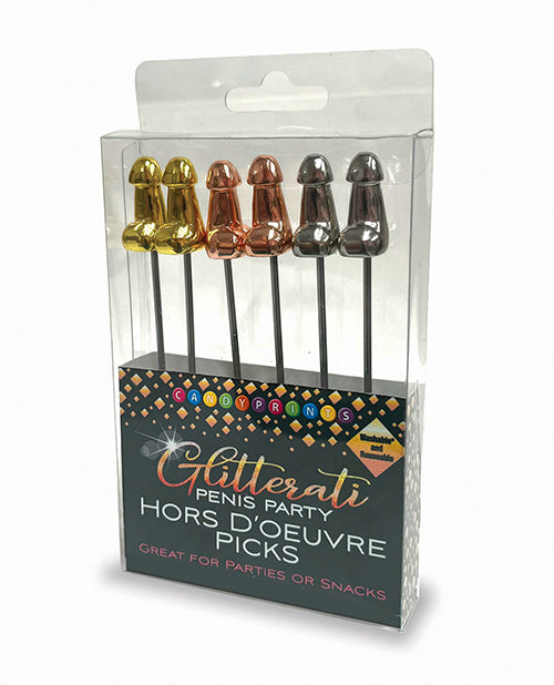 Glitterati Penis Hor D'Oeuvre Picks - Set of 6 - featured product image.