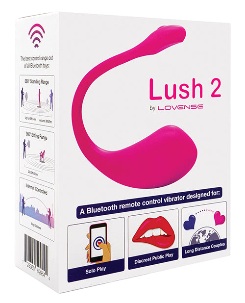 Lovense Lush 2.0: Vibrador activado por sonido - Rosa - Potencia y deleite sensorial inigualables Product Image.