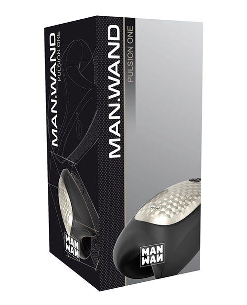 Man Wand Heat &amp; Vibration Pulsion - Negro: Máximo placer en solitario Product Image.