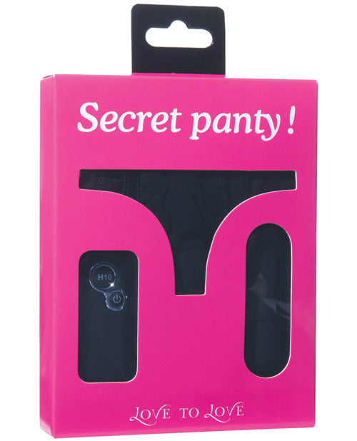 Love To Love Secret Vibrating Panty - Black: Remote-Controlled Intimacy Product Image.