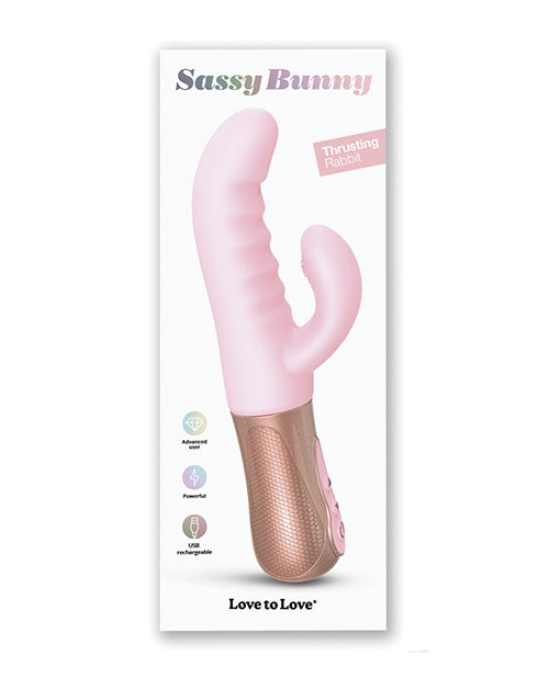 Love to Love Sassy Bunny Conejo que empuja el punto G - Rosa bebé - featured product image.