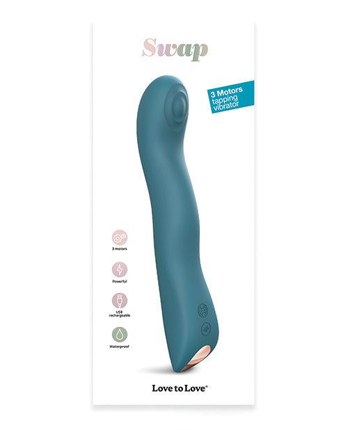 Love to Love Swap Tapping Vibrator - Triple Motor Power & Waterproof Product Image.